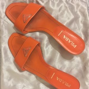 🍊Prada Logo Kitten Heels🍊